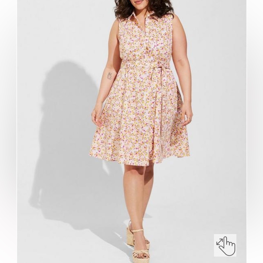 Torrid: Poplin Collared Shirt Dress Size 3